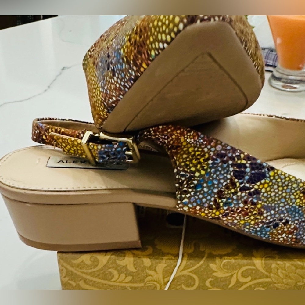 Alex Marie Multicolor Slingback Heels - Picture 6 of 8